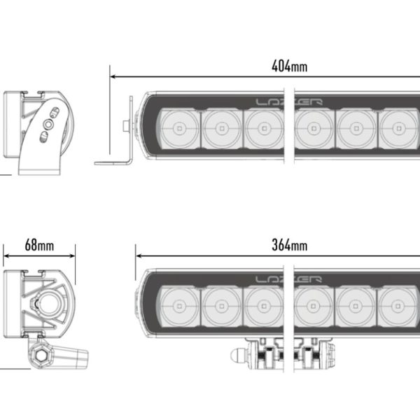 Alternative view of PHARE LED LAZER ST-8 EVOLUTION NOIR