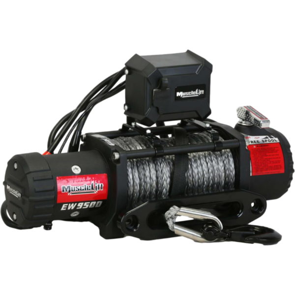 TREUIL T-MAX EW9500S (4305KG) 12V X MUSCLELIFT (CORDE SYNTHETIQUE)