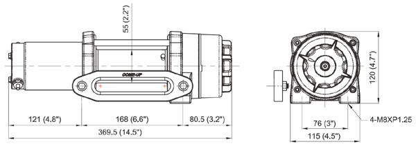 Alternative view of TREUIL COME UP ATV CUB4 S 12V