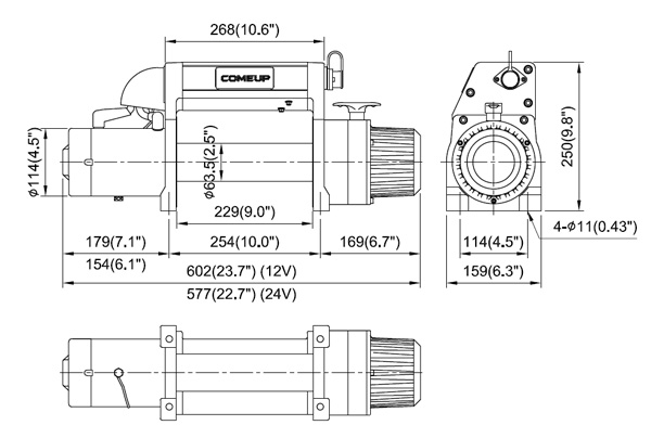 Alternative view of TREUIL COME UP DV 9I 12V