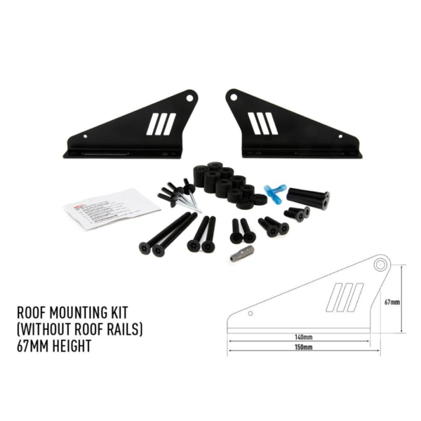 KIT DE MONTAGE SUR TOIT AVANT - hauteur 67 mm