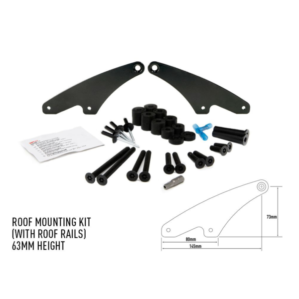KIT DE MONTAGE SUR RAIL DE TOIT - 63 mm de hauteur