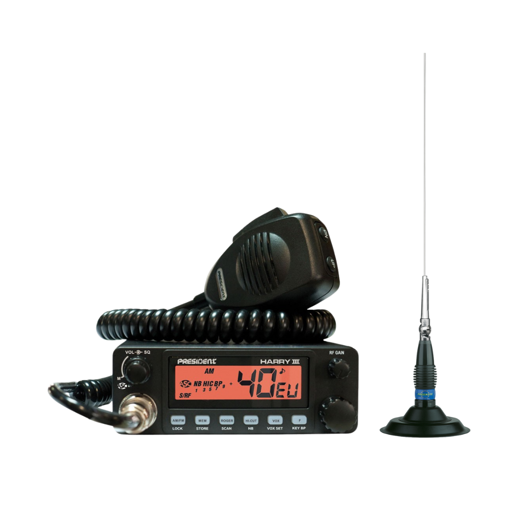 Pack poste radio CB Harry III + antenne magnétique President