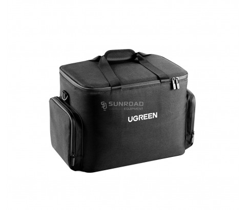 Image d'une sacoche de transport étanche pour Power Station, conçue en matériau durable et résistant à l'eau. Dotée d'une poignée ergonomique et de compartiments intérieurs, elle protège efficacement la station d'énergie et ses accessoires lors des déplacements, même dans des environnements exigeants