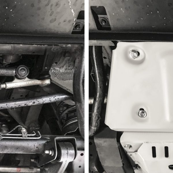 Alternative view of PLAQUE PROTECTION 4 mm RIVAL BARRES DIRECTION SUZUKI JIMNY 2018+