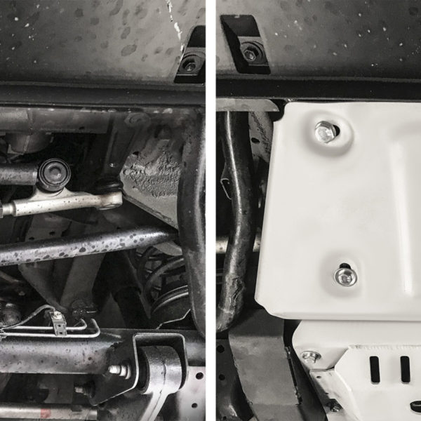Alternative view of PLAQUE PROTECTION RIVAL BARRES DIRECTION SUZUKI JIMNY 2018+