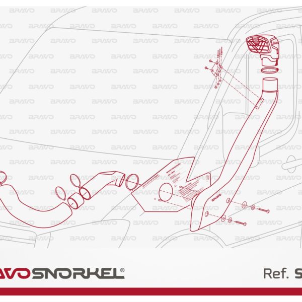 Snorkel BRAVO pour Volkswagen Crafter (2006–2018) – Réf. SMSR : Optimisez l’admission d’air et protégez votre moteur. Installation facile, matériau résistant, certifié CE, garanti 5 ans.