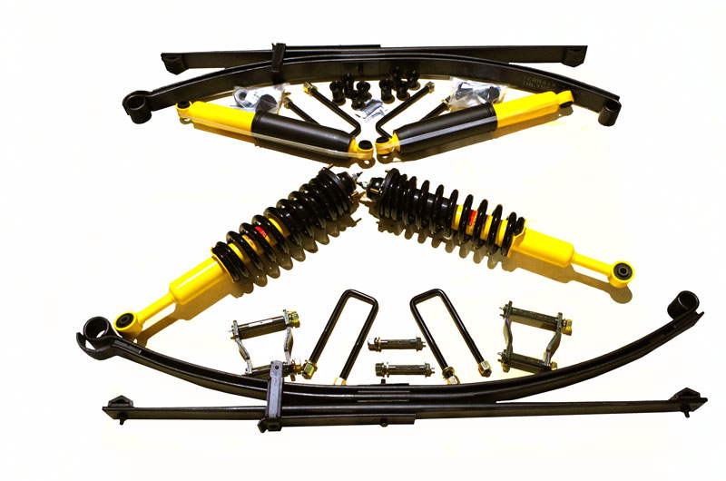 Kit suspension Toyota Hilux Vigo (2005–2015) pré-assemblé avant + lames paraboliques +400 kg Terrain Tamer