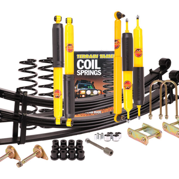 Kit suspension Toyota Land Cruiser HZJ76, VDJ76, GRJ76 (2007+) lames paraboliques +850 kg Terrain Tamer