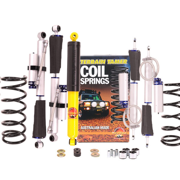 Kit suspension Nissan Patrol Y60 5 portes amortisseurs ProShock, ressorts et amortisseur de direction Terrain Tamer