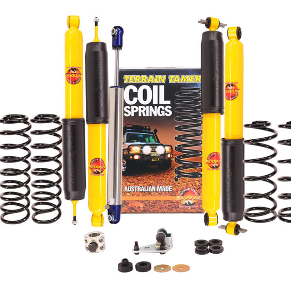 Kit suspension Jeep Wrangler JK amortisseurs, ressorts et amortisseur de direction Terrain Tamer