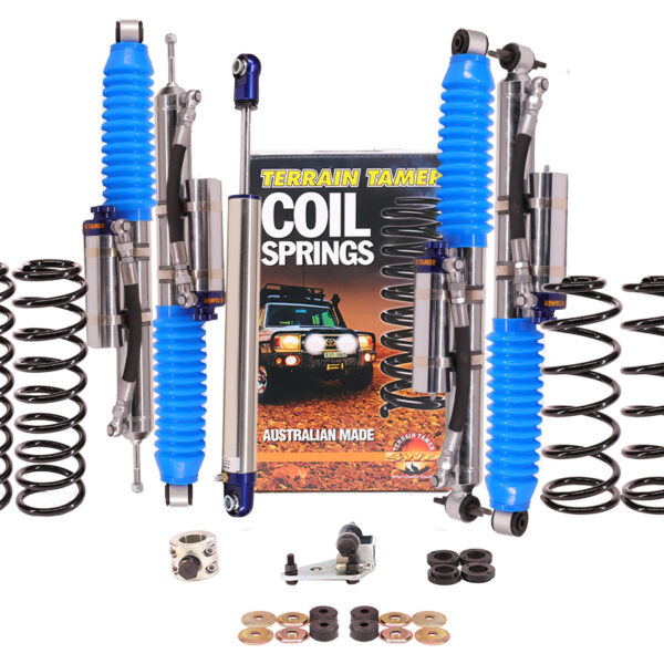 Kit suspension Jeep Wrangler JK amortisseurs ProShock, ressorts et amortisseur de direction Terrain Tamer
