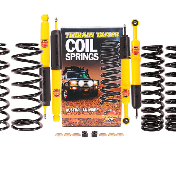 Kit suspension Toyota Land Cruiser Prado 120 (2002–2009) KDJ120 / KDJ125 / GRJ120 / GRJ125 Terrain Tamer (Kit conversion suspension pneumatique en ressorts)