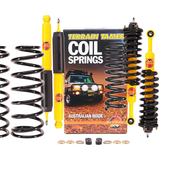 Kit suspension Toyota Land Cruiser Prado 120 (2002–2009) KDJ120 / KDJ125 / GRJ120 / GRJ125 pré-assemblée Terrain Tamer (Kit conversion suspension pneumatique en ressorts)