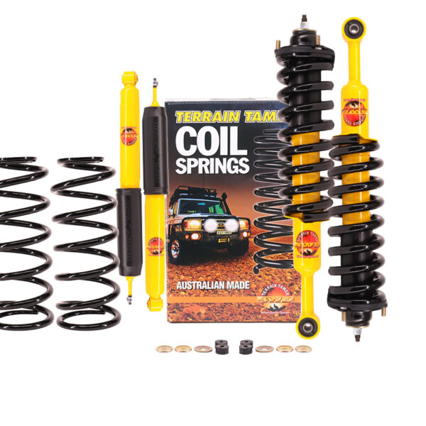 Kit suspension Toyota Land Cruiser Prado 150 (2009–2023) GDJ150 / KDJ150 / GRJ150 / TRJ150 pré-assemblée Terrain Tamer (Kit conversion suspension pneumatique en ressorts)