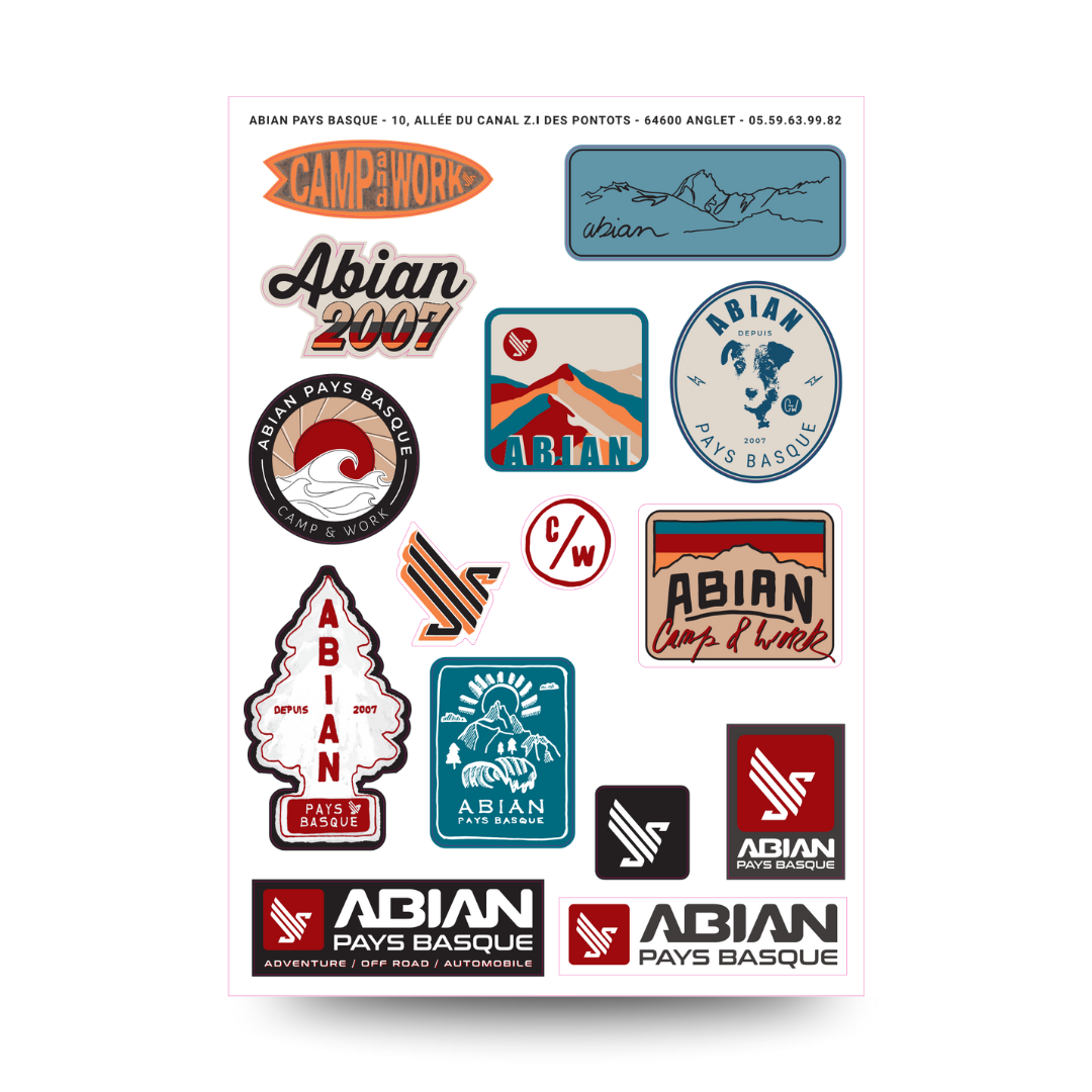 Plaque de stickers Abian Pays Basque