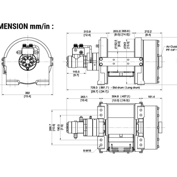 Alternative view of Treuil hydraulique COME UP BISON 30 – 13,6 t