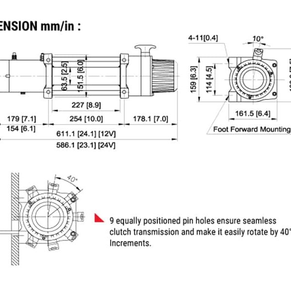 Alternative view of TREUIL COMEUP DV12 LITE 24V