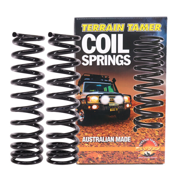 COIL SPRINGS PAIR FRONT TAPERED WIRE RAISE 45-50MM 0-50KG
