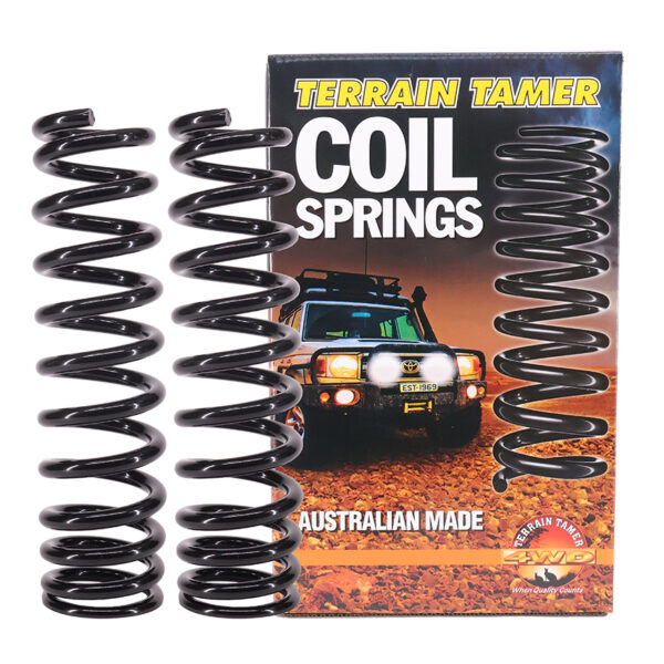 COIL SPRING PAIR FRONT TAPERED WIRE RAISE 45-50MM 50-100KG