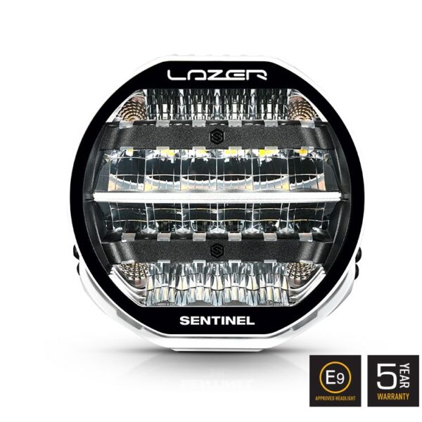 PHARE LED LAZER SENTINEL 9" HIGHLINE - WHITE - Avec feux de position