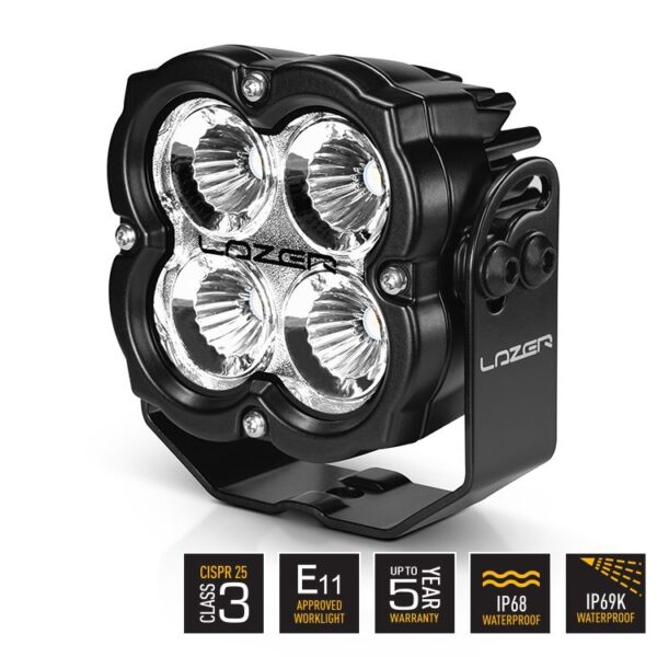 PHARE LED LAZER UTILITY-80 Gen2 NOIR - FIXATION SLIM - ADR Approved