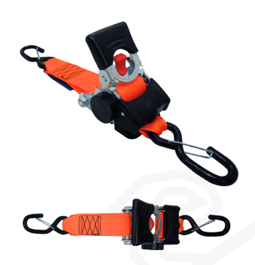 SANGLE ARRIMAGE AUTO-RETRACTABLE CROCHET LINGUET 50mm x 3M / LC 750kg