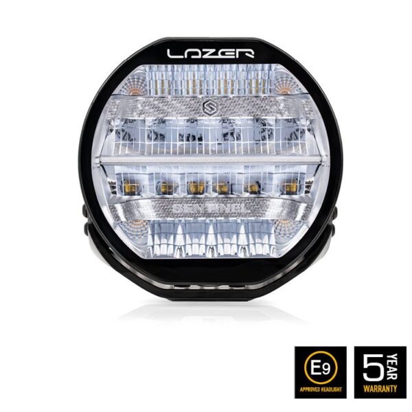 PHARE LED LAZER SENTINEL 9"  /  CHROME - Avec feux de position