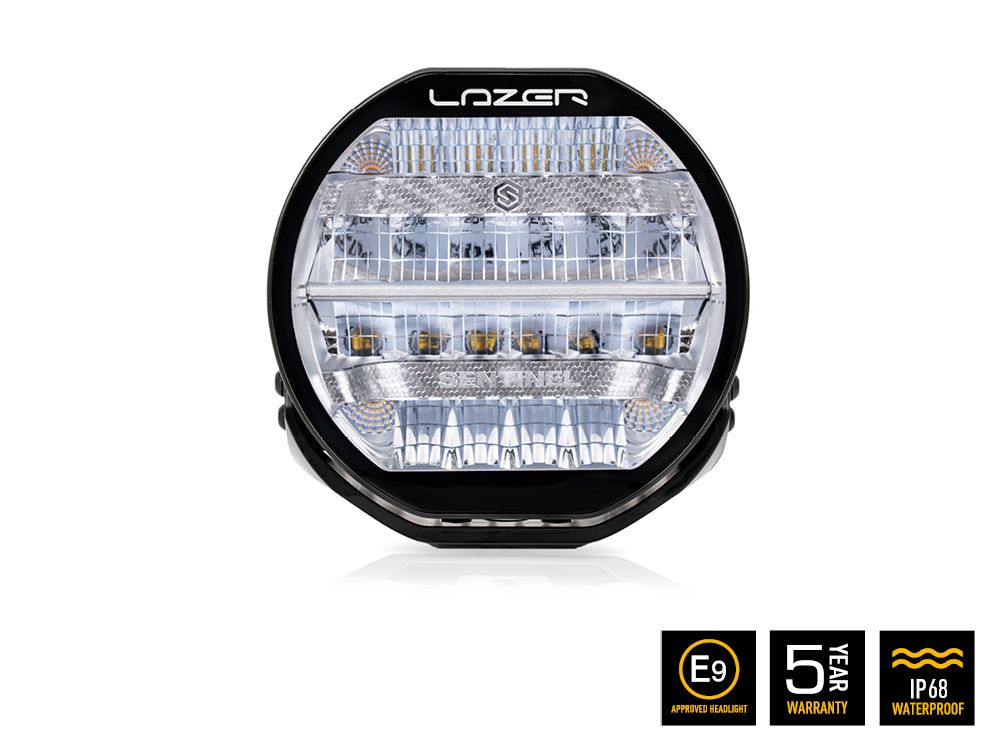 PHARE LED LAZER SENTINEL 9" / CHROME - Avec feux de position