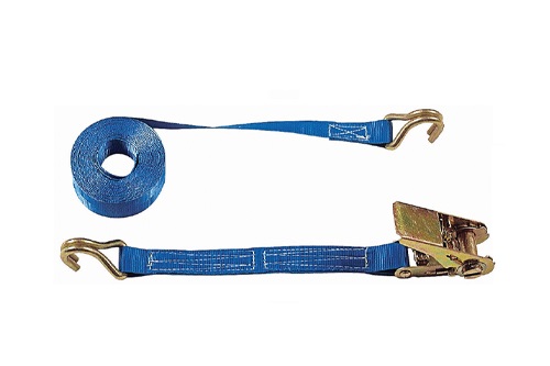 SANGLE ARRIMAGE BAGAGERE A CLIQUET 25mm x 5M - DOIGTS SERRES - BLEUE