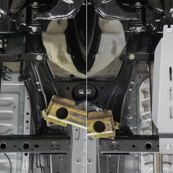 Alternative view of PLAQUE PROTECTION RIVAL BOITE VITESSE TOYOTA HILUX REVO  (bO22)