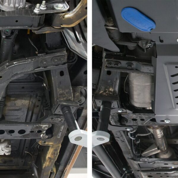 Alternative view of PLAQUE PROTECTION 3 mm RIVAL ACIER BOÎTE DE VITESSES NISSAN NAVARA 2