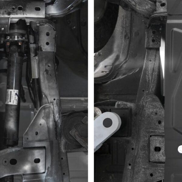Alternative view of PLAQUE PROTECTION 3 mm RIVAL ACIER BOÎTE DE VITESSES FIAT FULLBACK 2