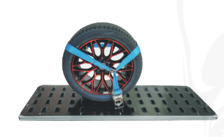 Alternative view of SANGLE ARRIMAGE SPECIALE VEHICULE SUR PLATEAU - 50MM - CERCLAGE ROUE