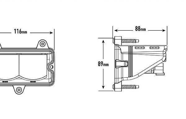 Alternative view of PHARE LED LAZER CARBON-2 DRIVE (GEN3) - Front Mount