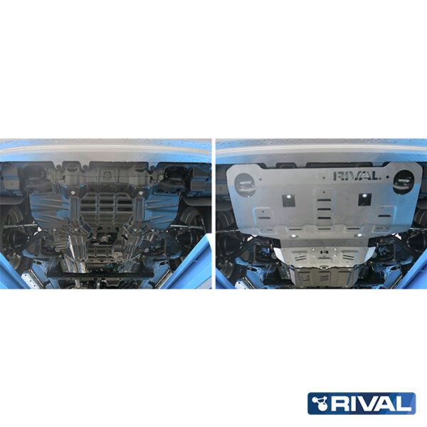 Alternative view of PLAQUE PROTECTION RIVAL 4MM MOTEUR+RADIA TOYOYA HILUX REVO  (bP11)