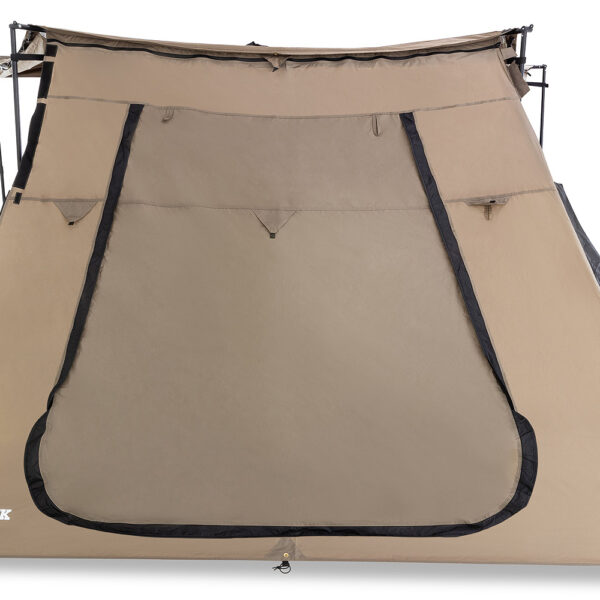 Paroi latérale trapézoïdale avec porte pour auvent Batwing compact Rhinorack