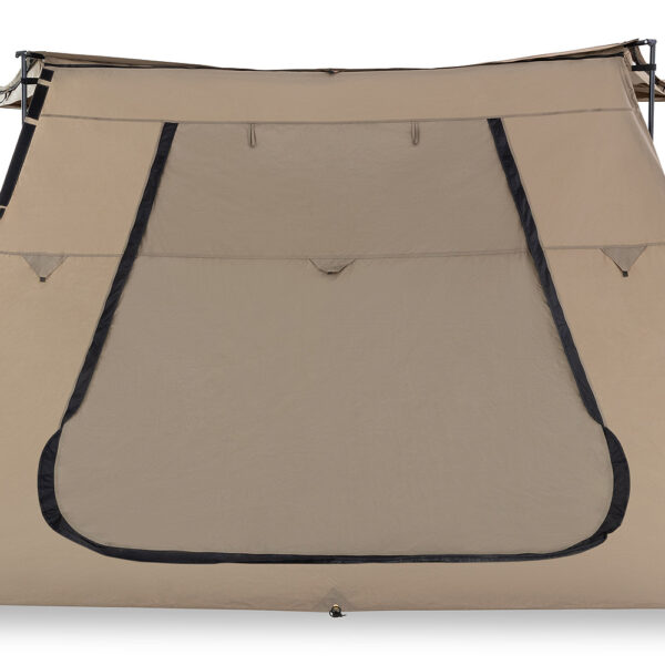 Paroi extension trapézoïdale avec porte pour auvent Batwing Rhinorack