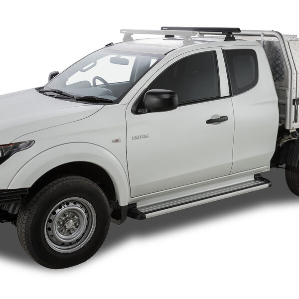 Kit 1 barre de toit arrière noire 1250mm Heavy Duty avec pied RLT600 Ditch Mount Mitsubishi L200 Gen V MQ/MR 2015-