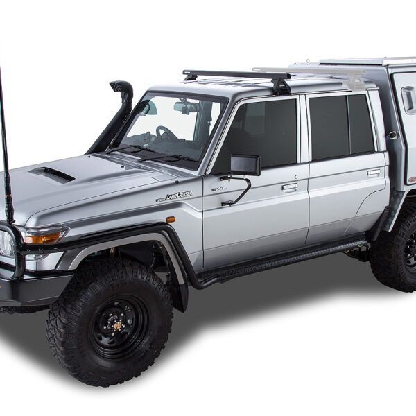 Kit 1 barre de toit noire Heavy Duty 1500mm avec pieds RL110 Toyota Land Cruiser série 79 2007-