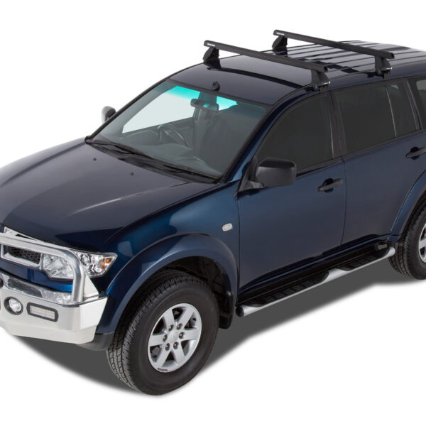 Kit 2 barres de toit Heavy Duty noire 1250mm série 2500 Mitsubishi Challenger PB 2009-2015