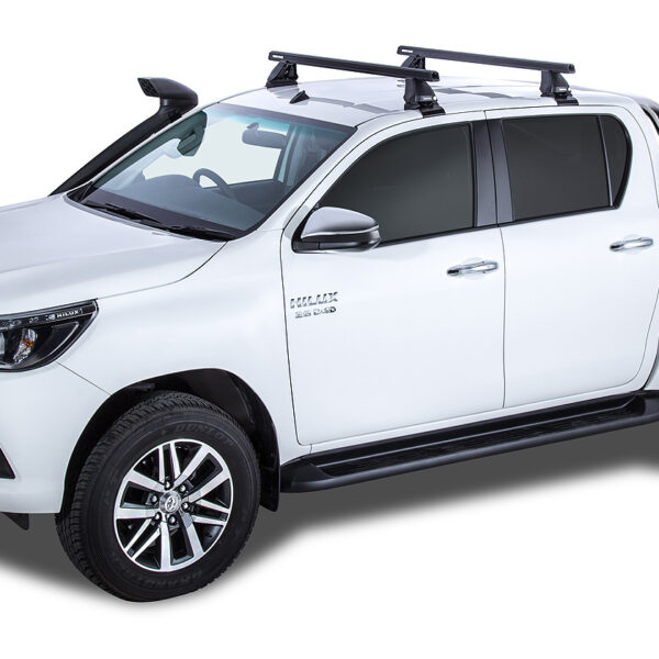 Kit 2 barres de toit Heavy Duty noire 1250mm série 2500 Toyota Hilux Revo 2015-