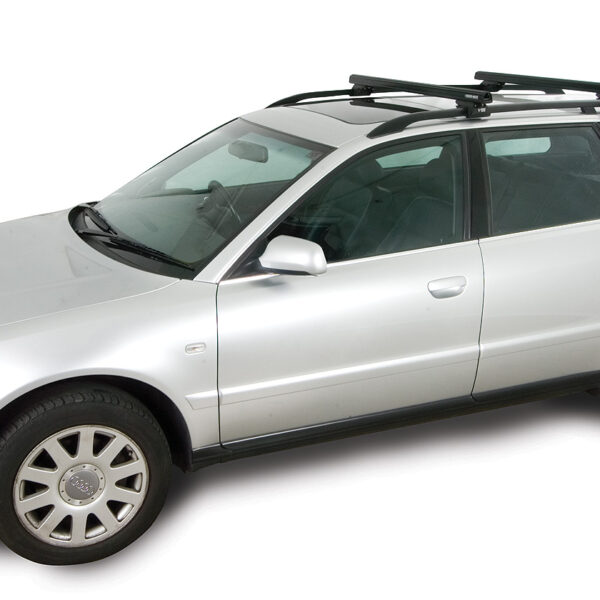 Kit 2 barres de toit noire 1120mm avec pieds CXB Heavy Duty Nissan Pathfinder Ti 1995-2001