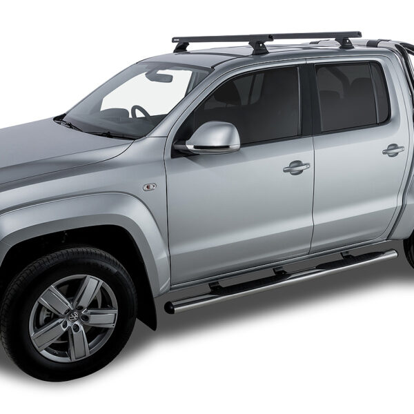Kit 2 barres de toit noire 1375mm Heavy Duty avec pieds RCH Volkswagen Amarok 2H 2011-2023