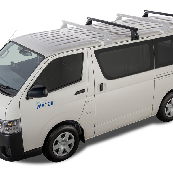 Kit 2 barres de toit noire Heavy Duty 1500mm avec pieds RL150