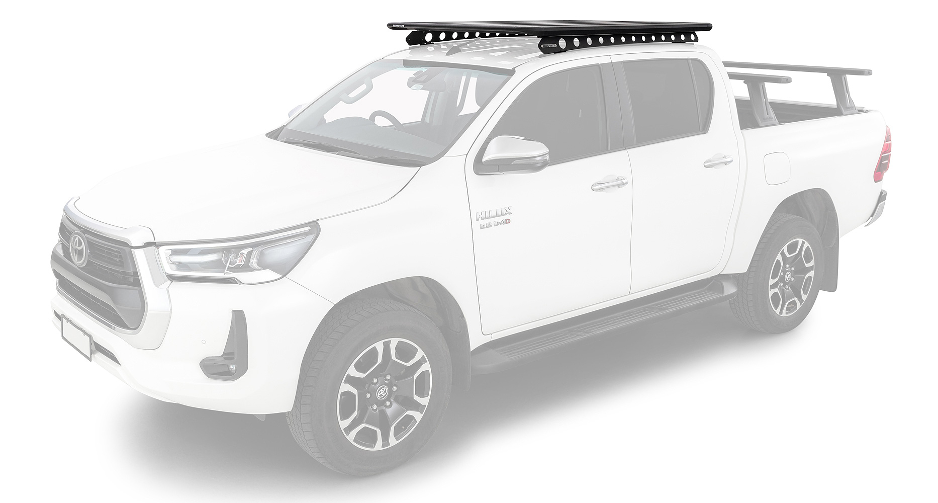 Kit galerie Rhino Rack Pioneer 6 1500x1240mm avec Backbone Toyota Hilux Revo 2015-