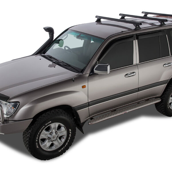 Kit 3 barres de toit noire 1375mm Heavy Duty avec pieds RCH Toyota Land Cruiser série 100 1998-2007