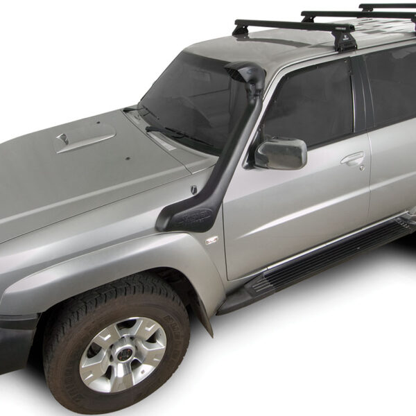 Kit 3 barres de toit noire 1375mm Heavy Duty RL110 Trackmount Nissan Patrol GU Y61 1997-2017