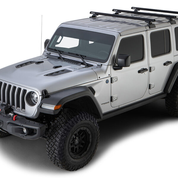 Kit 3 barres de toit noire 1500mm RCL Rhino-Rack Backbone Heavy Duty Jeep Wrangler JL 2019-