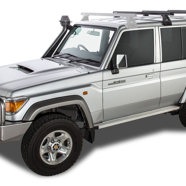 Kit 3 barres de toit noire Heavy Duty 1500mm avec pieds RL150 Toyota Land Cruiser série 76 2007-